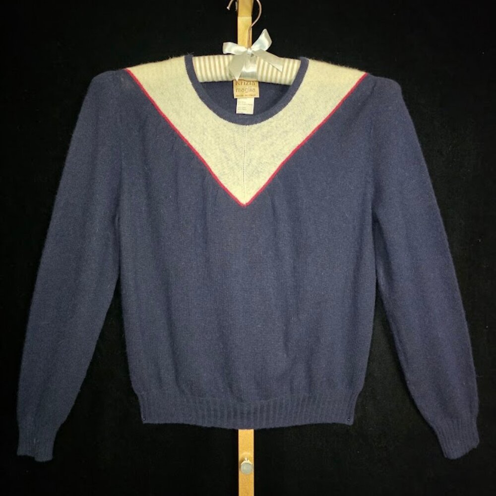 Vintage Krizia Maglia Italian Wool Angora Sweater 42 (US-6)